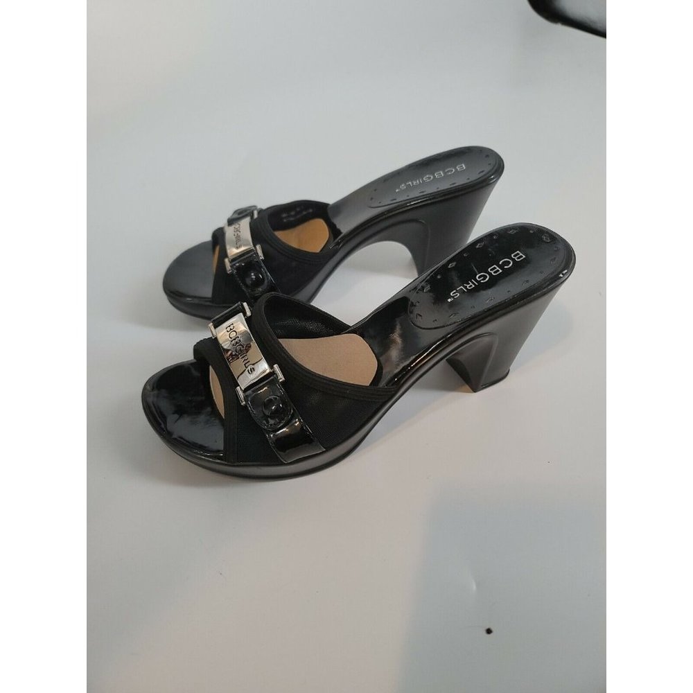 BcB Girls Block Heel Shoe Seath  Slip on Size 7